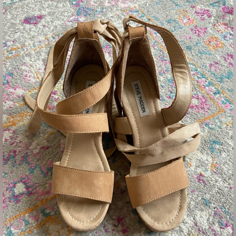 Steve Madden tie up wedges